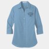 Ladies 3/4 Sleeve Carefree Poplin Shirt Thumbnail