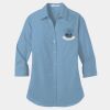 Ladies 3/4 Sleeve Carefree Poplin Shirt Thumbnail