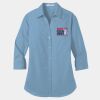 Ladies 3/4 Sleeve Carefree Poplin Shirt Thumbnail