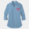 Ladies 3/4 Sleeve Carefree Poplin Shirt Thumbnail