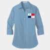 Ladies 3/4 Sleeve Carefree Poplin Shirt Thumbnail