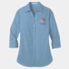 Ladies 3/4 Sleeve Carefree Poplin Shirt Thumbnail