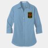 Ladies 3/4 Sleeve Carefree Poplin Shirt Thumbnail