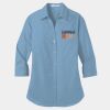 Ladies 3/4 Sleeve Carefree Poplin Shirt Thumbnail