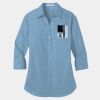 Ladies 3/4 Sleeve Carefree Poplin Shirt Thumbnail