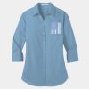 Ladies 3/4 Sleeve Carefree Poplin Shirt Thumbnail