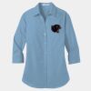 Ladies 3/4 Sleeve Carefree Poplin Shirt Thumbnail