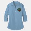 Ladies 3/4 Sleeve Carefree Poplin Shirt Thumbnail