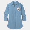 Ladies 3/4 Sleeve Carefree Poplin Shirt Thumbnail