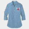 Ladies 3/4 Sleeve Carefree Poplin Shirt Thumbnail