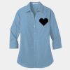 Ladies 3/4 Sleeve Carefree Poplin Shirt Thumbnail