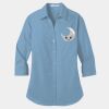 Ladies 3/4 Sleeve Carefree Poplin Shirt Thumbnail