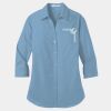 Ladies 3/4 Sleeve Carefree Poplin Shirt Thumbnail