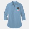 Ladies 3/4 Sleeve Carefree Poplin Shirt Thumbnail