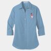 Ladies 3/4 Sleeve Carefree Poplin Shirt Thumbnail