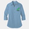 Ladies 3/4 Sleeve Carefree Poplin Shirt Thumbnail