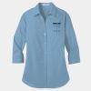 Ladies 3/4 Sleeve Carefree Poplin Shirt Thumbnail