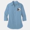 Ladies 3/4 Sleeve Carefree Poplin Shirt Thumbnail