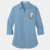 Ladies 3/4 Sleeve Carefree Poplin Shirt Thumbnail