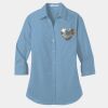 Ladies 3/4 Sleeve Carefree Poplin Shirt Thumbnail