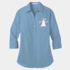 Ladies 3/4 Sleeve Carefree Poplin Shirt Thumbnail