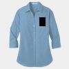 Ladies 3/4 Sleeve Carefree Poplin Shirt Thumbnail