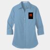 Ladies 3/4 Sleeve Carefree Poplin Shirt Thumbnail