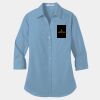 Ladies 3/4 Sleeve Carefree Poplin Shirt Thumbnail