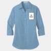 Ladies 3/4 Sleeve Carefree Poplin Shirt Thumbnail