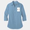 Ladies 3/4 Sleeve Carefree Poplin Shirt Thumbnail