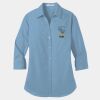 Ladies 3/4 Sleeve Carefree Poplin Shirt Thumbnail