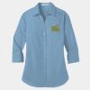 Ladies 3/4 Sleeve Carefree Poplin Shirt Thumbnail