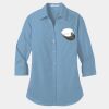 Ladies 3/4 Sleeve Carefree Poplin Shirt Thumbnail