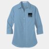 Ladies 3/4 Sleeve Carefree Poplin Shirt Thumbnail